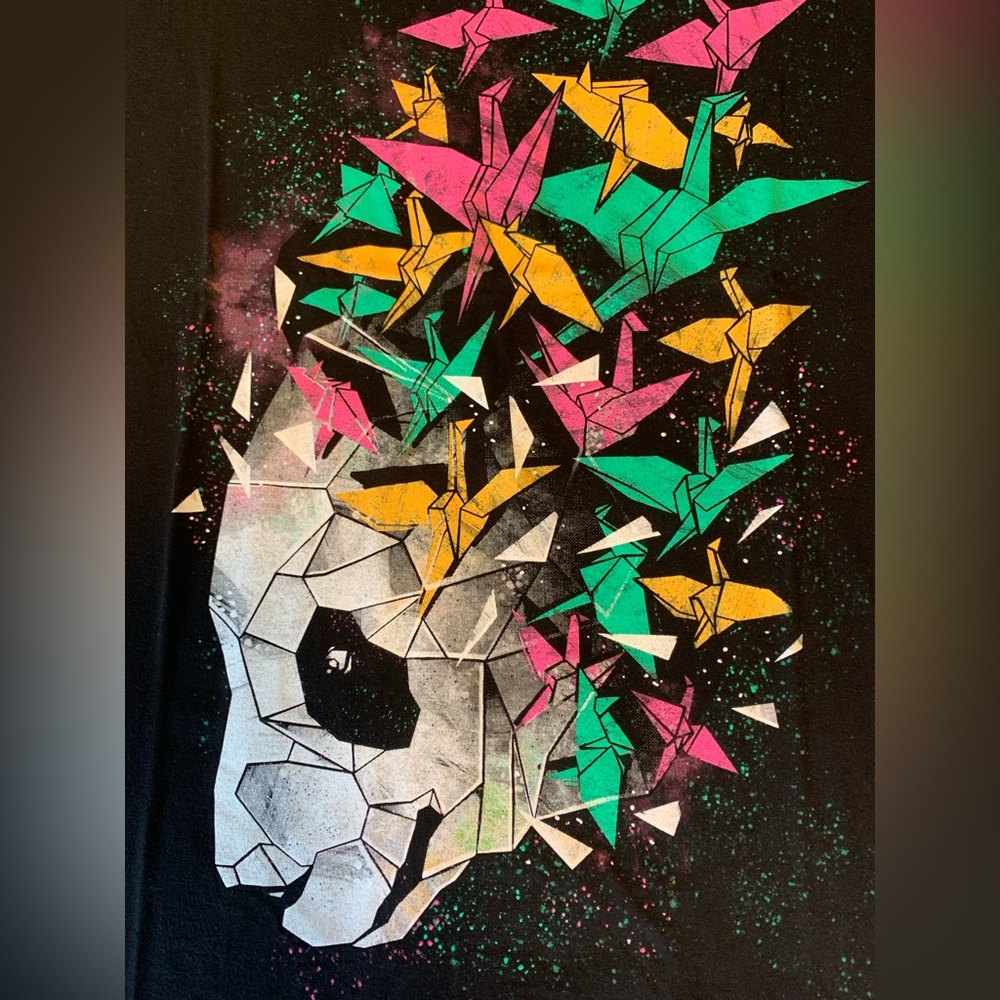 Into the Am - glow in the dark Graphic Tee with Origami Design - Picture 3 of 7